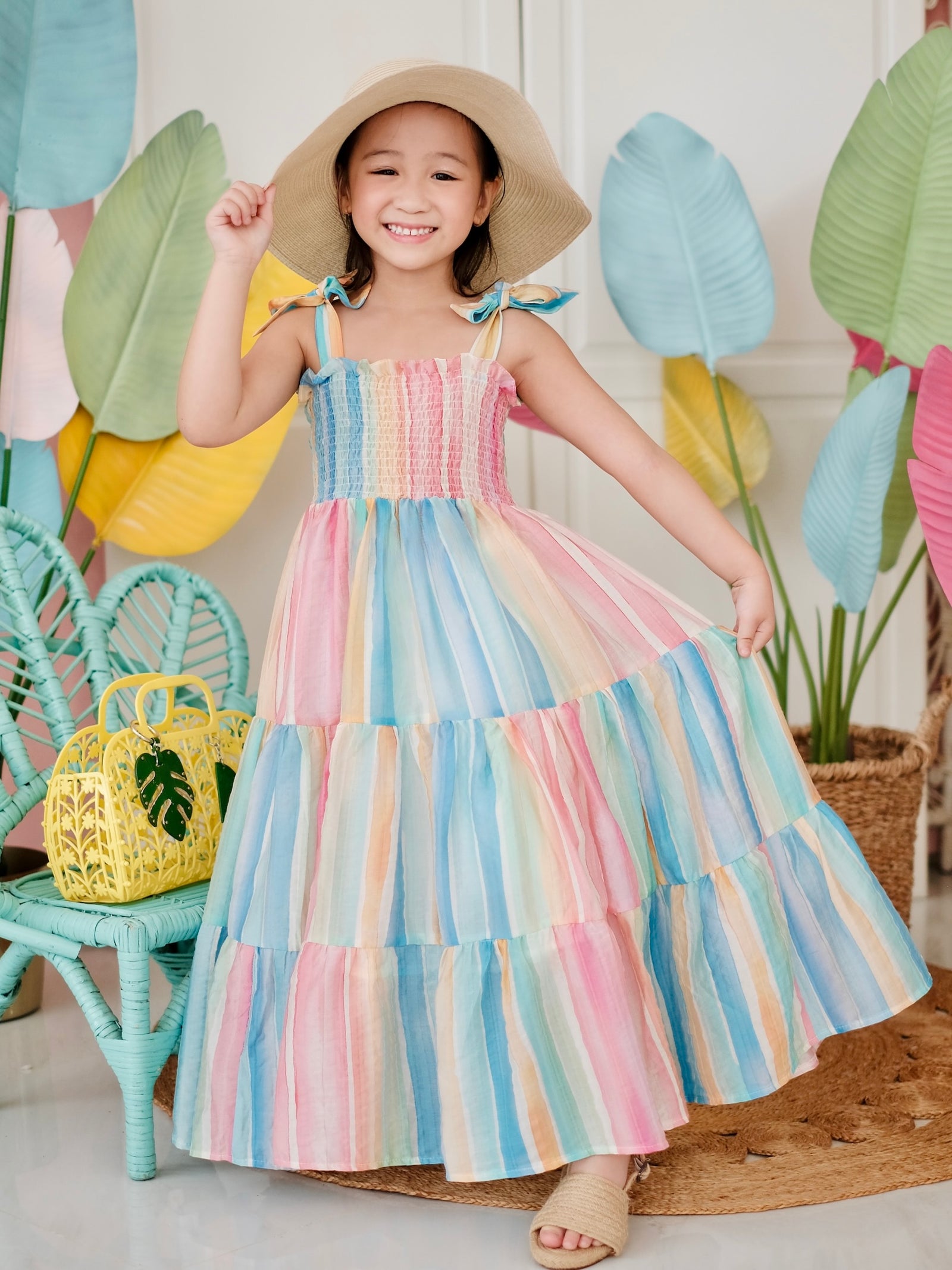 Eden Dress | Rainbow Stripes