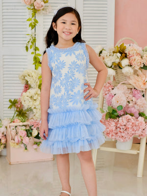 Jacquette Dress in Baby Blue