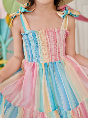 Eden Dress | Rainbow Stripes