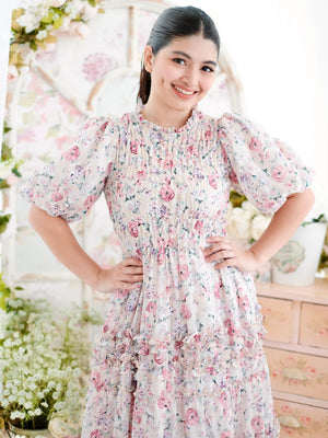 Sabrina Dress Women | Maxi Pink Floral