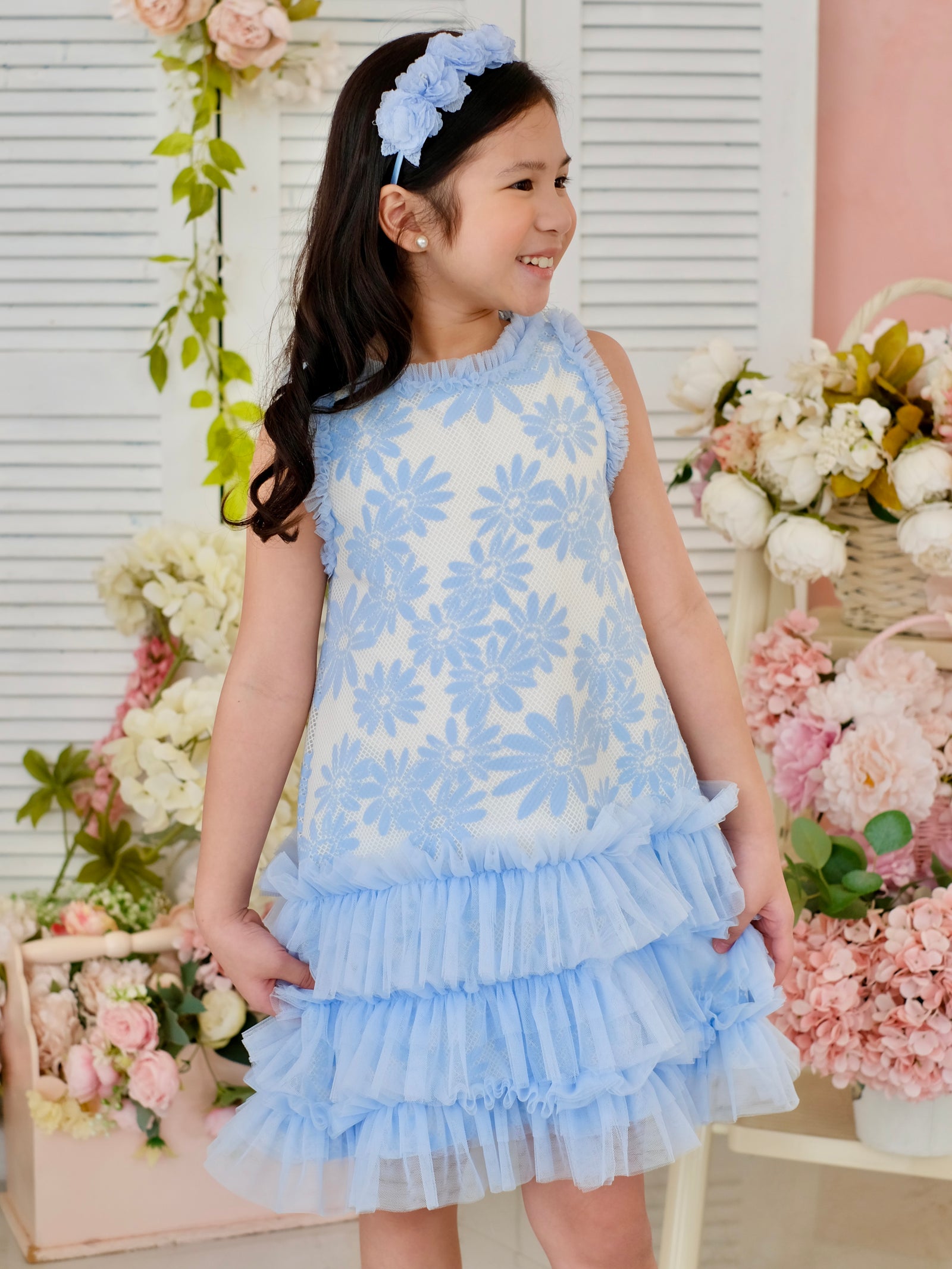 Jacquette Dress in Baby Blue