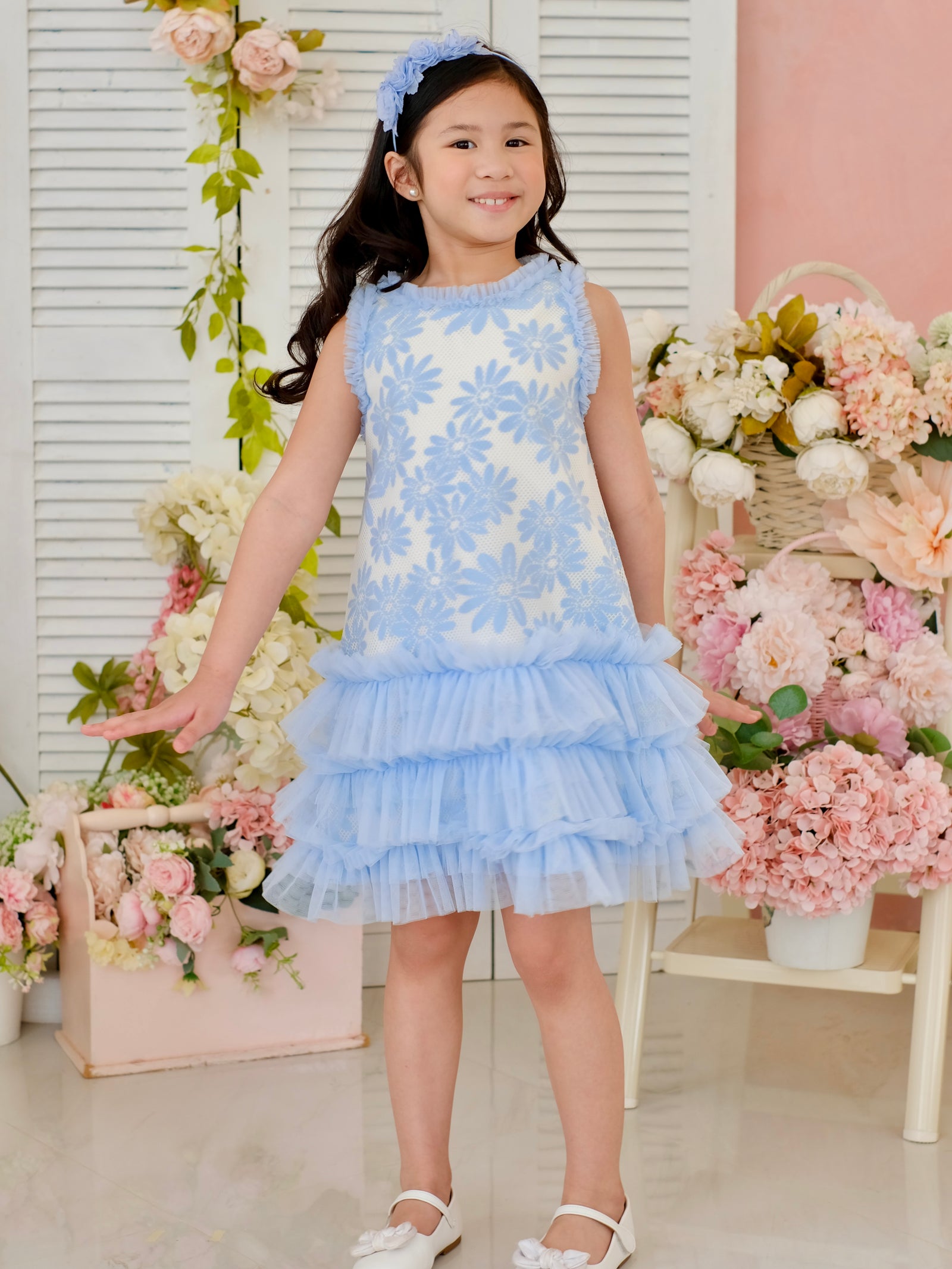 Jacquette Dress in Baby Blue