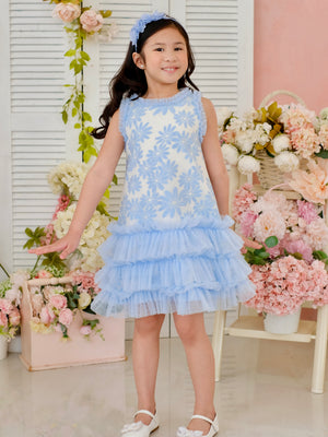 Jacquette Dress in Baby Blue