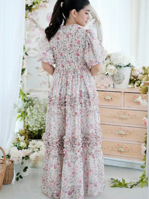 Sabrina Dress Women | Maxi Pink Floral