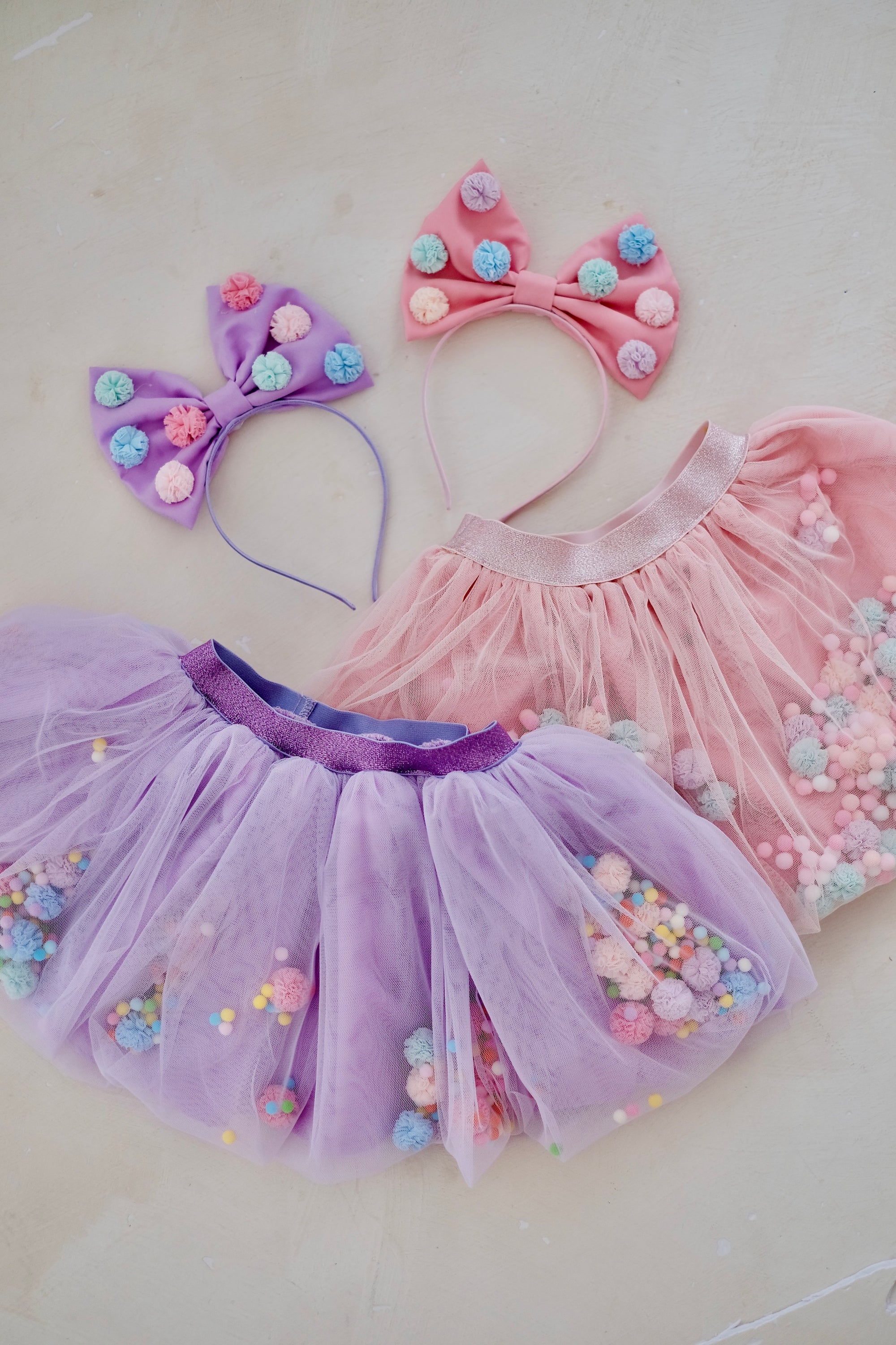 Pom Tutu Skirt and Headband Set | Pre-order