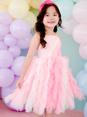 Amitola Rainbow Tutu Dress | Pink