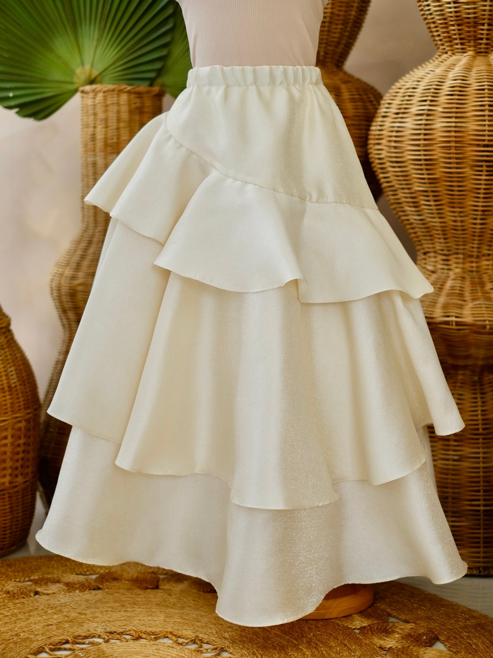 Lana Luxe Skirt in Ecru