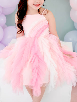 Amitola Rainbow Tutu Dress | Pink