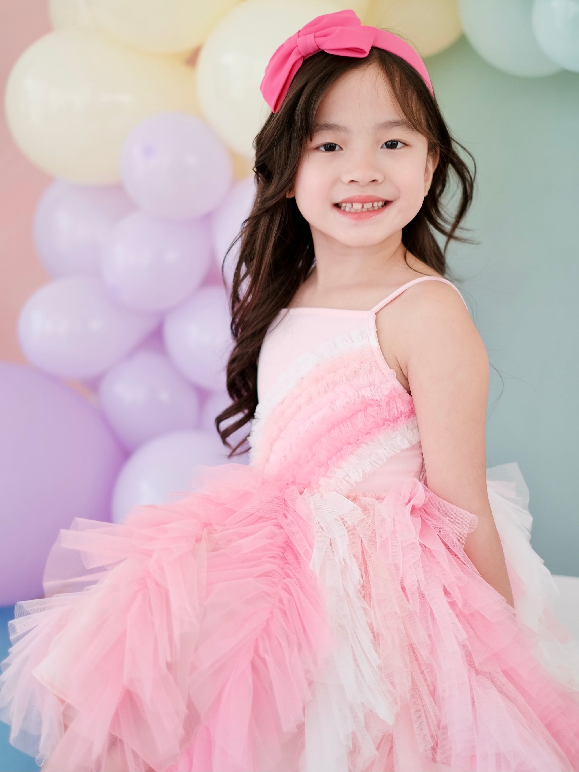 Amitola Rainbow Tutu Dress | Pink