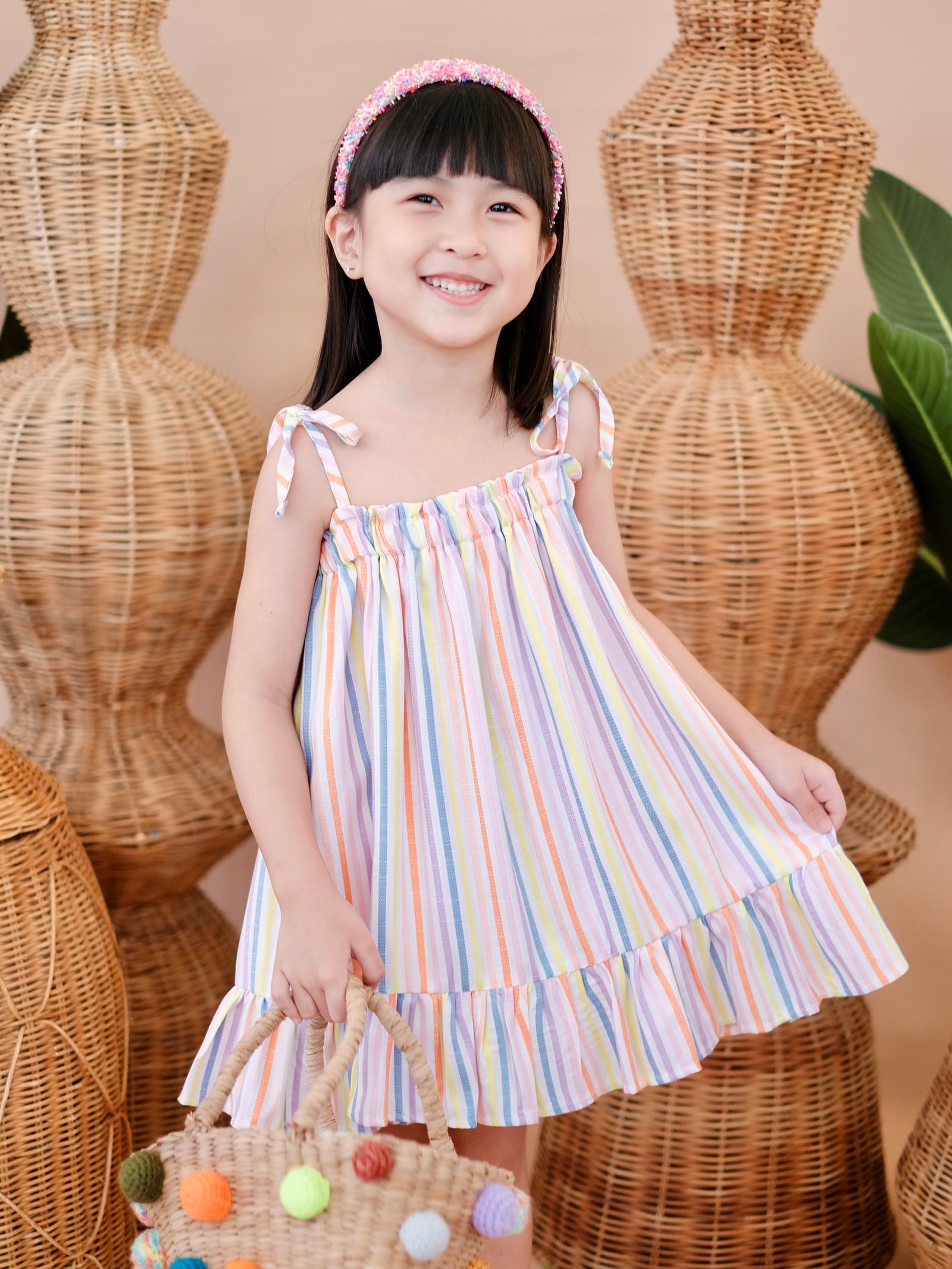 Emille Dress | Rainbow Stripes