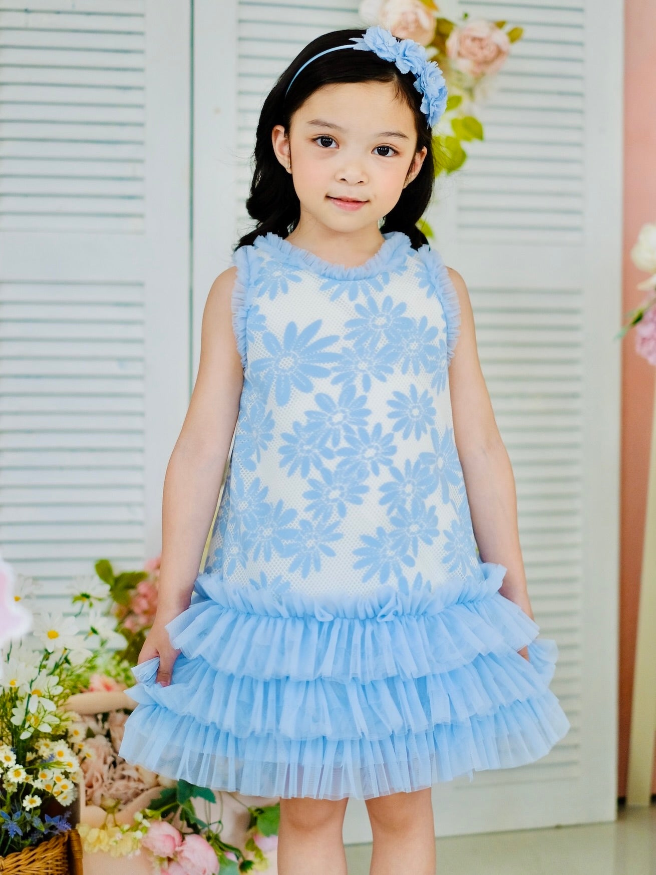 Jacquette Dress in Baby Blue