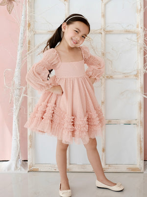 Paisley Doll Dress in Peach Parfait