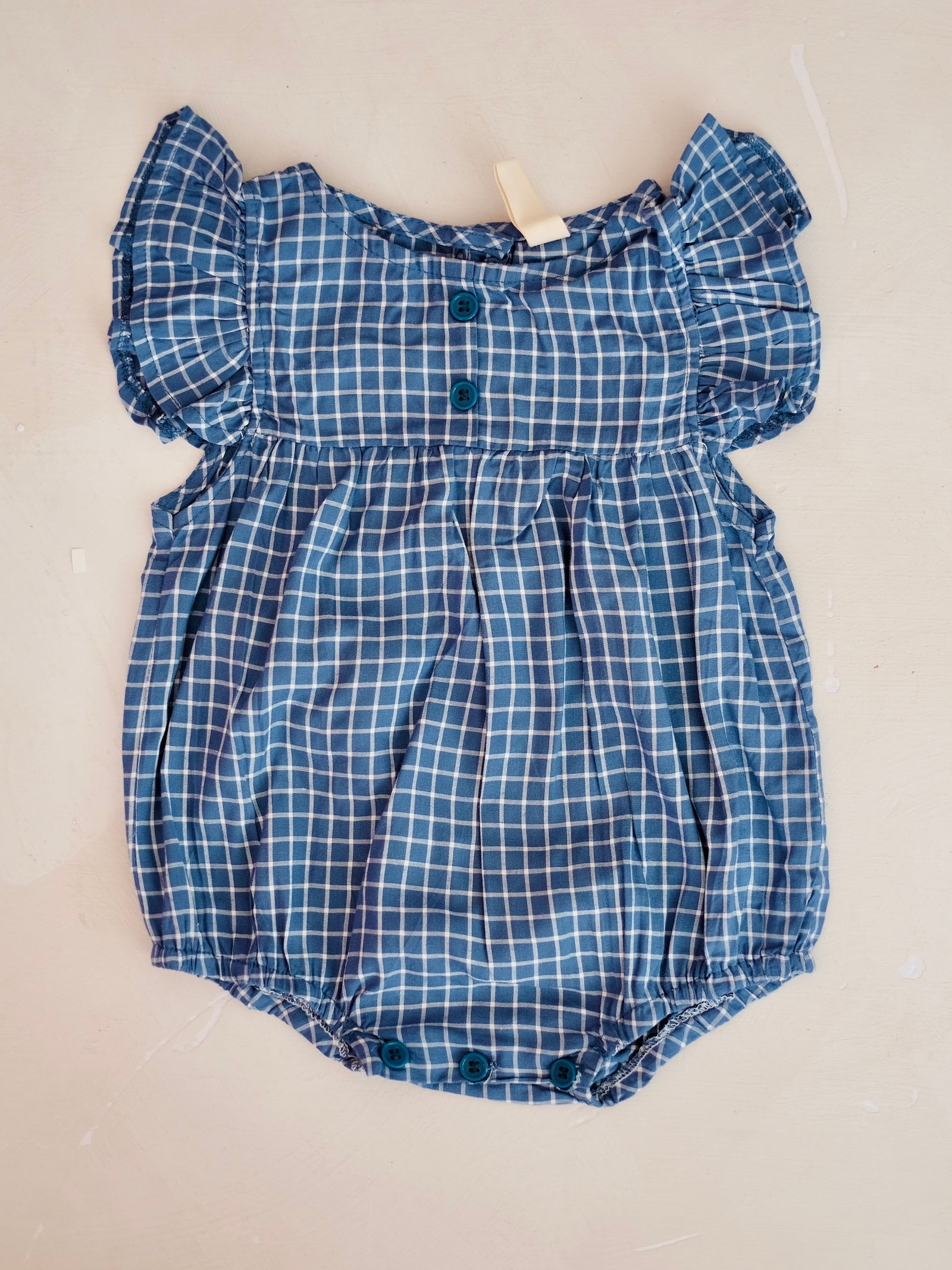 Nina Romper | Blue Grid