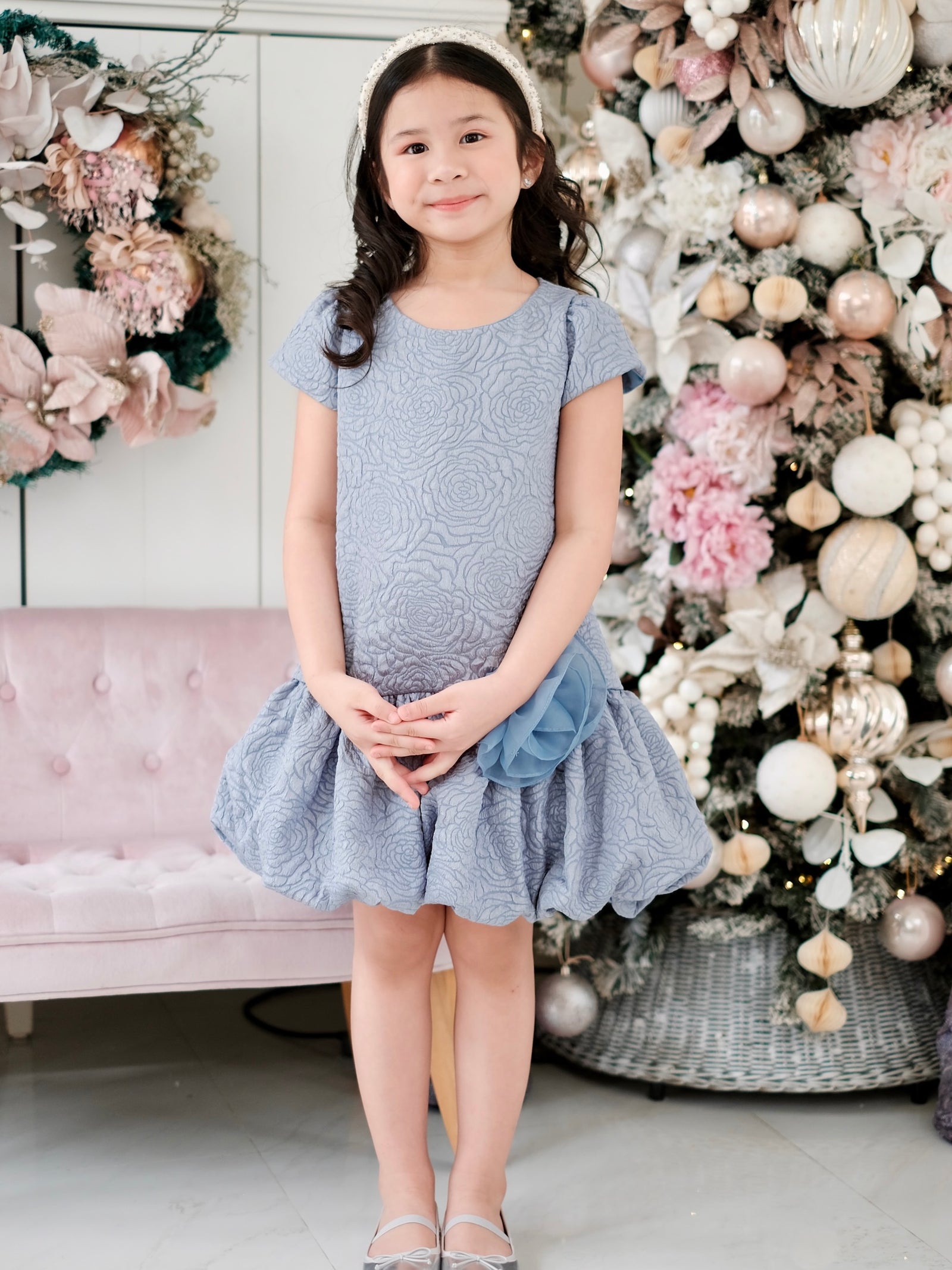 Fleurine Dress | Dusty Blue