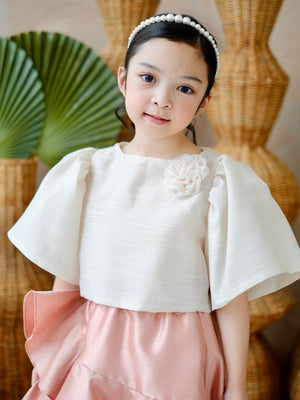 Carmelita Filipiniana Top | Ecru