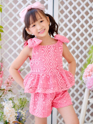 Madeline Top and Shorts Lace Set