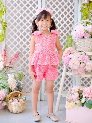 Madeline Top and Shorts Lace Set
