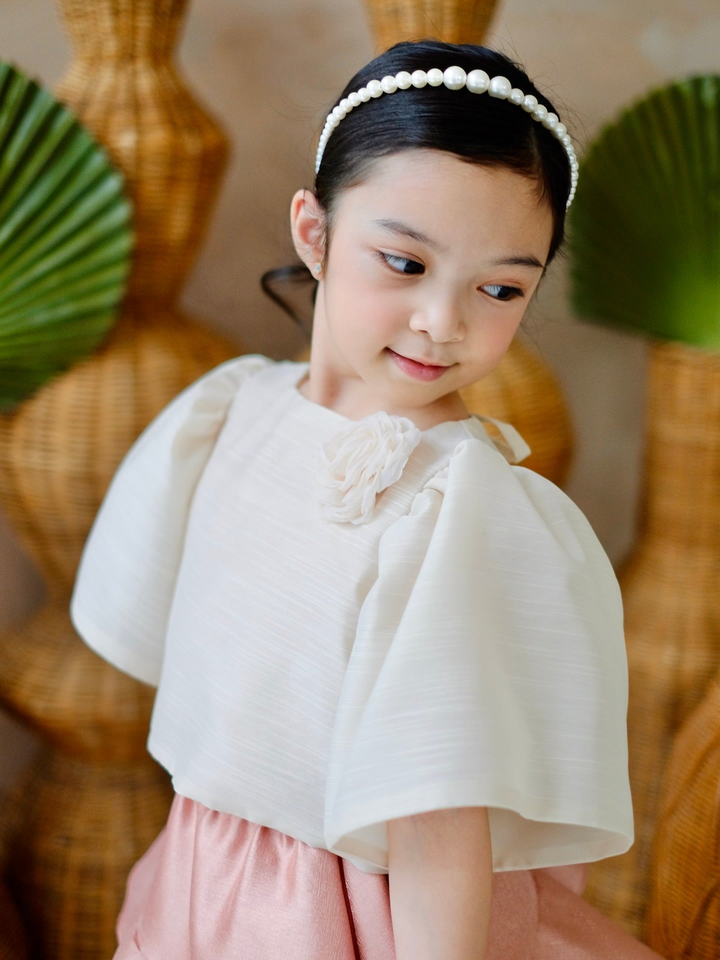Carmelita Filipiniana Top | Ecru