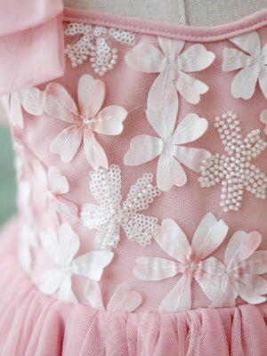 Imogen Long Tutu Dress in Cherry Blossom
