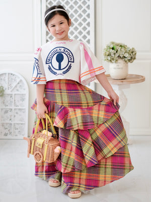 Carmelita Top | Pink and Blue