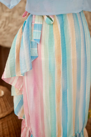 Amparo Wrap Skirt in Stripes | Women