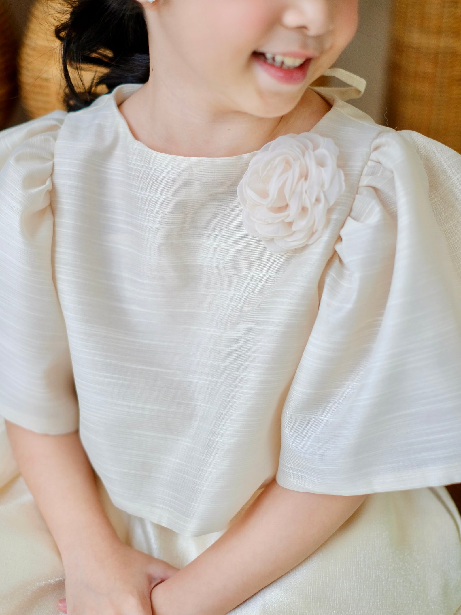 Carmelita Filipiniana Top | Ecru