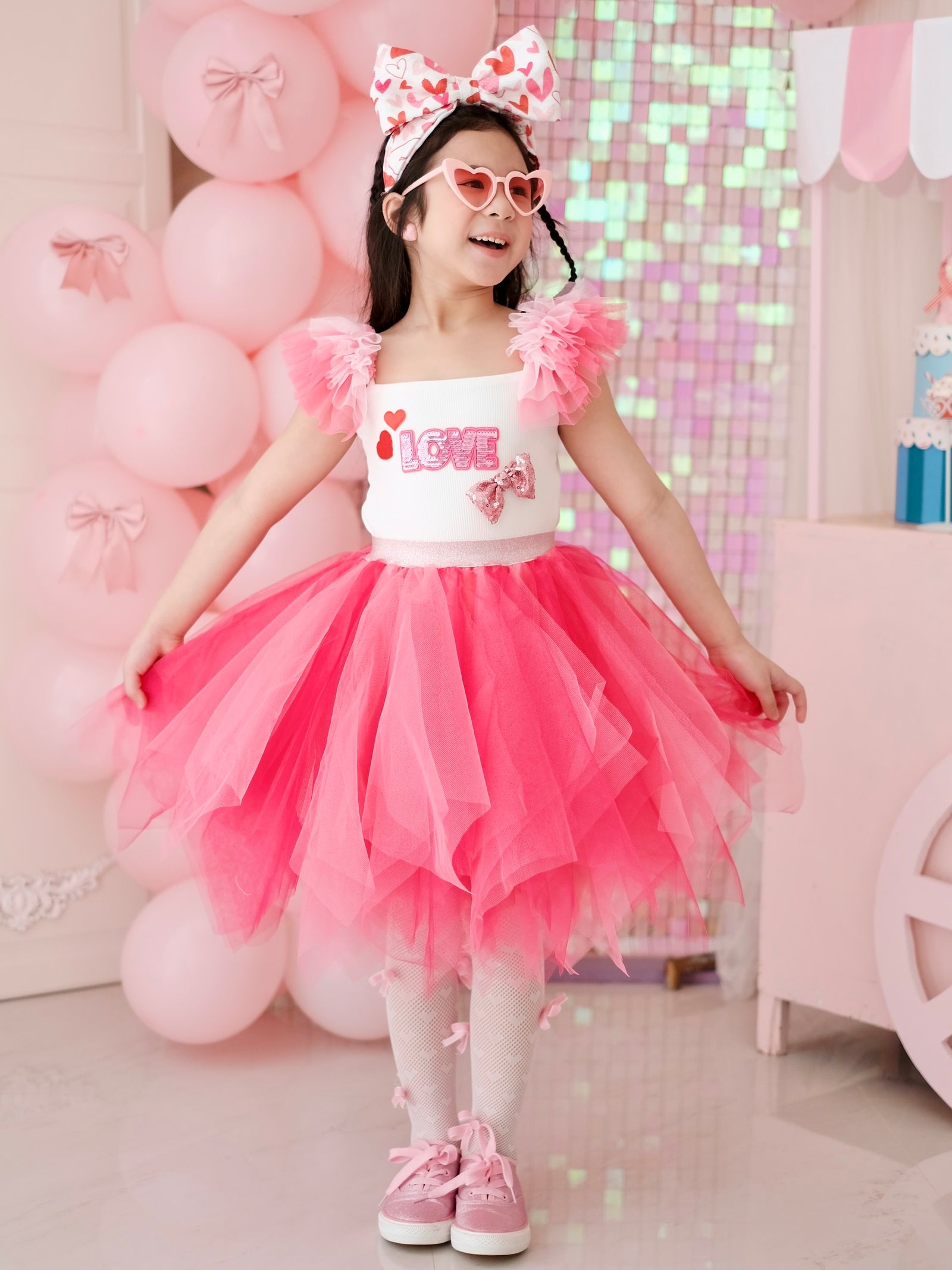 Love Tutu Set (Top and Frosted Tutu Skirt )