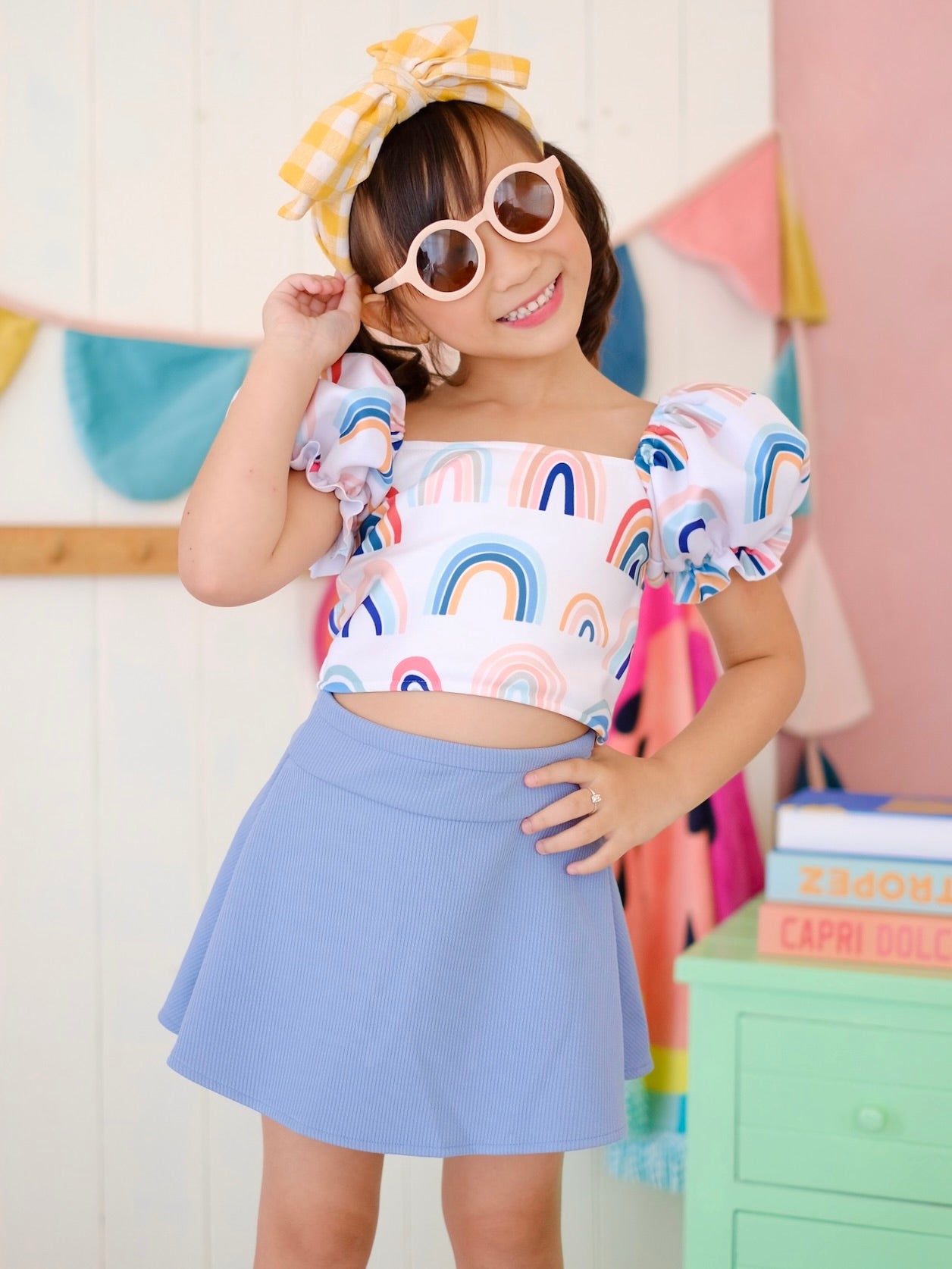 Ceara Skirted 2-pc Suit | Rainbow