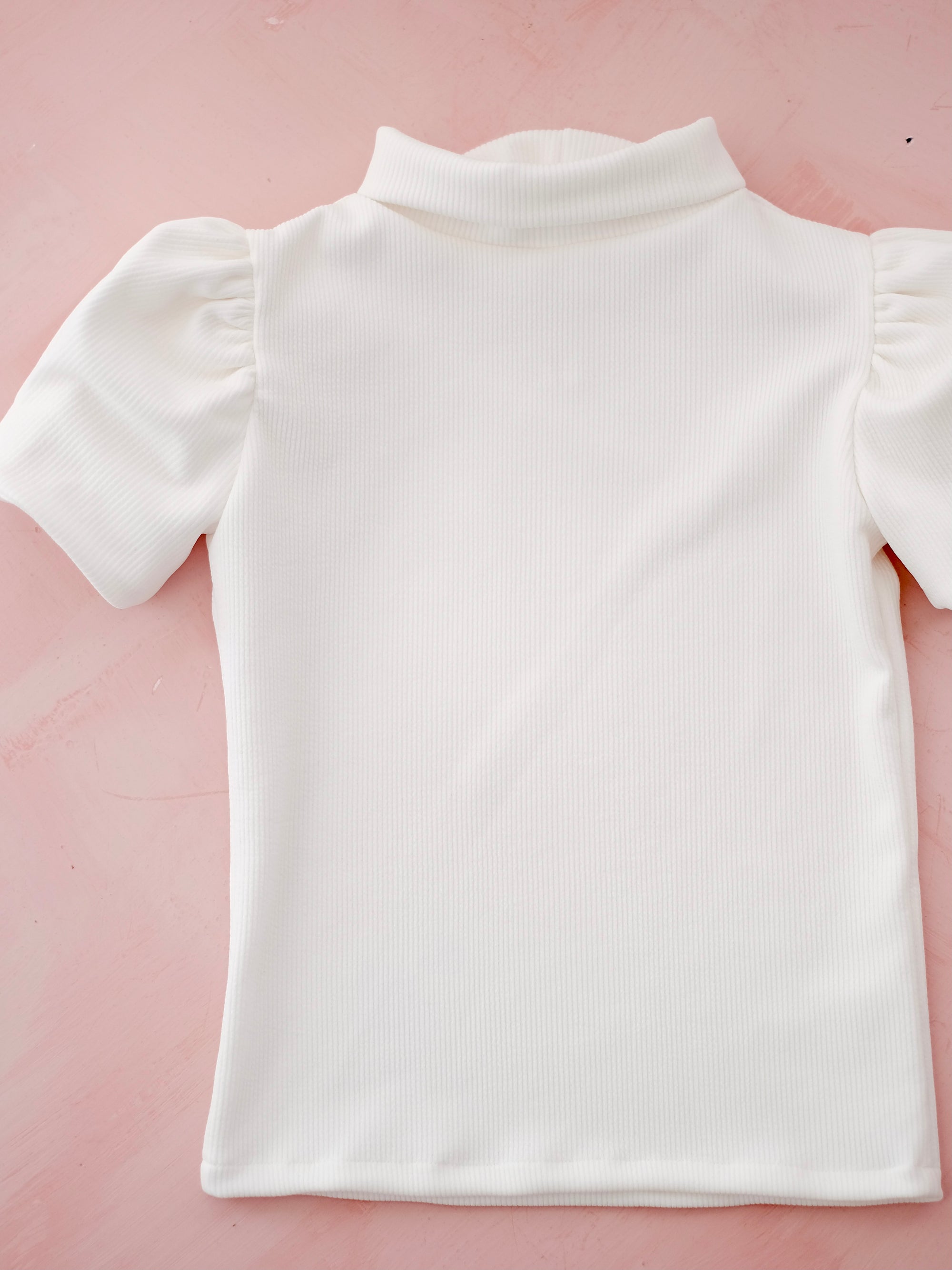 Blair Close Neck Top | White