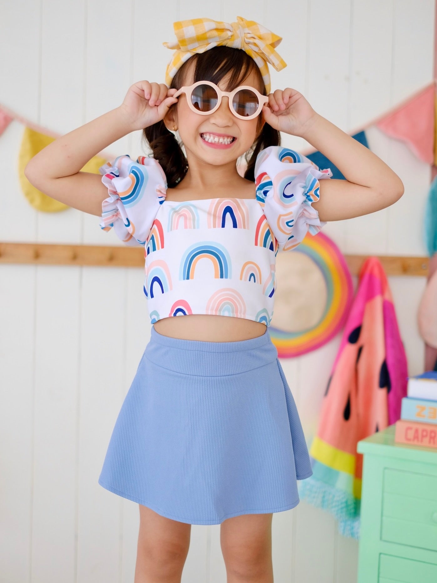 Ceara Skirted 2-pc Suit | Rainbow