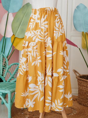 Minka Tiered Skirt | Yellow | Women