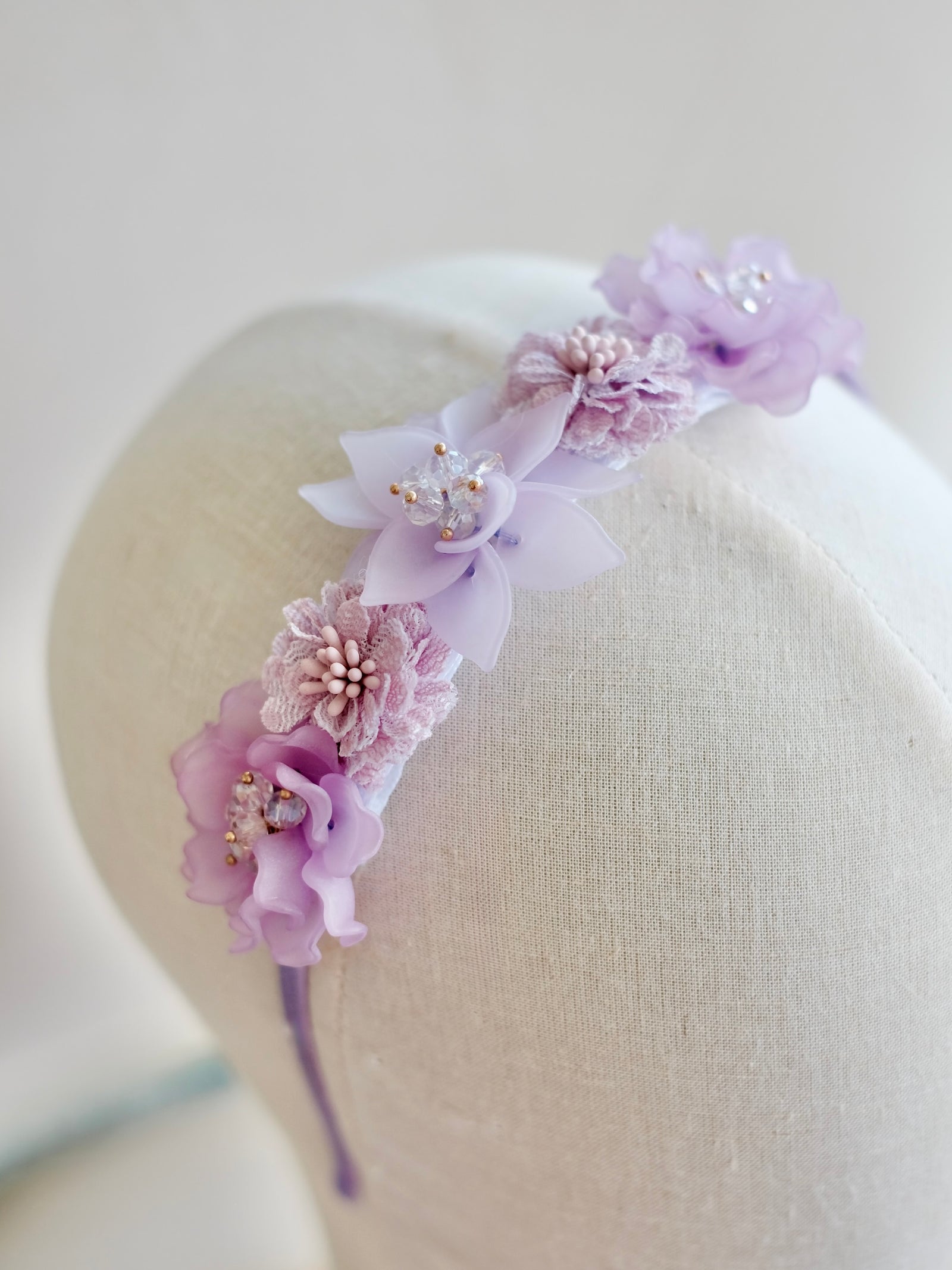 Frosted Floral Headband | Purple