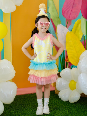 Jacquette Dress in Yellow Daisy