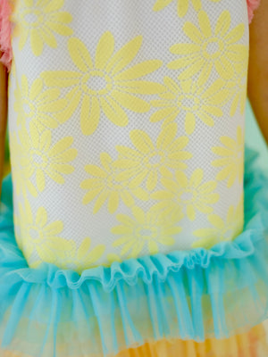 Jacquette Dress in Yellow Daisy