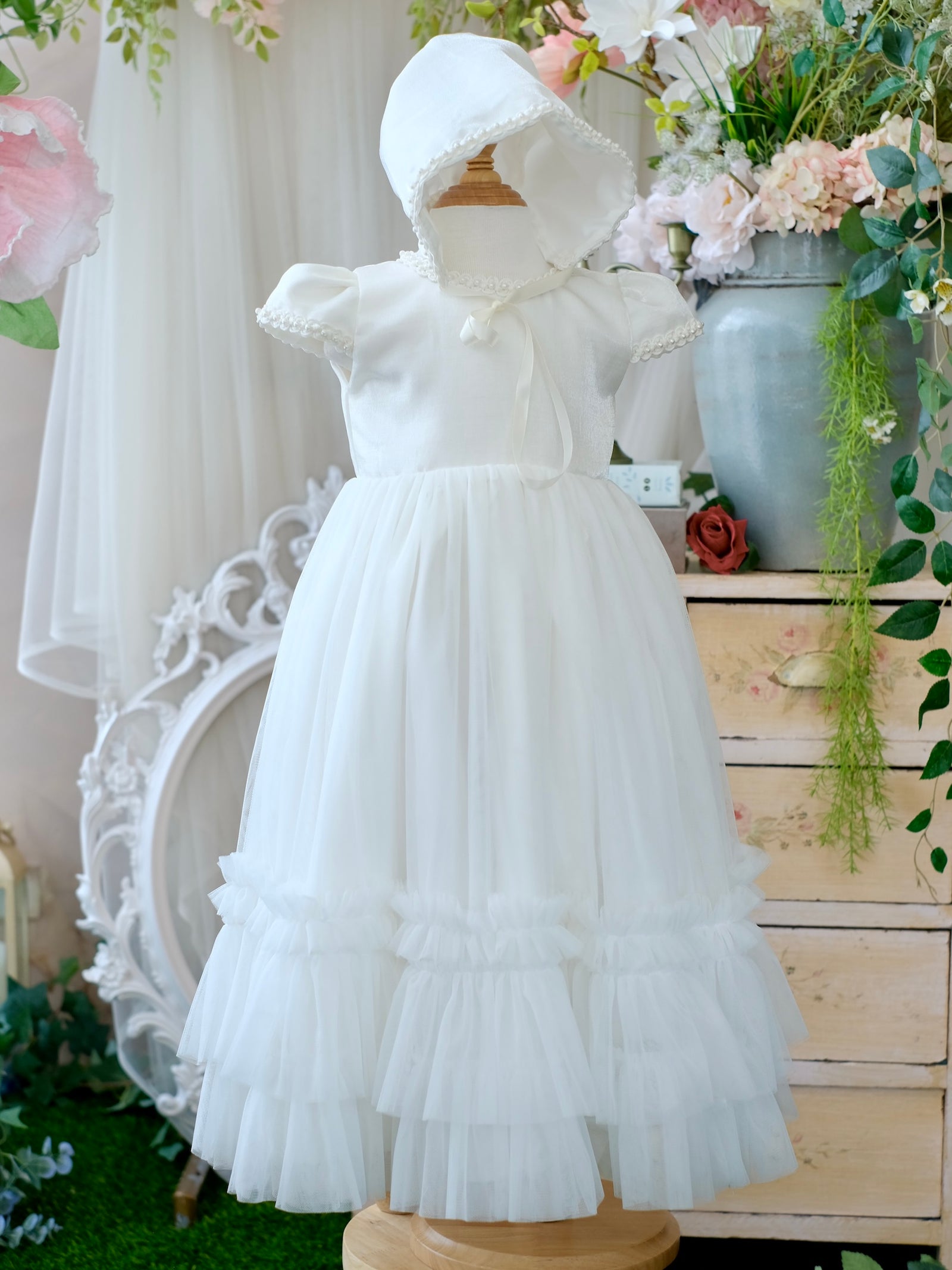 Iveline Pearl Long Christening Set