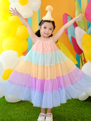 Feliz Dress in Rainbow Sorbet | Pre-order