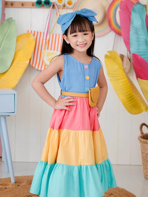 Double Bow Headband in Cornflower