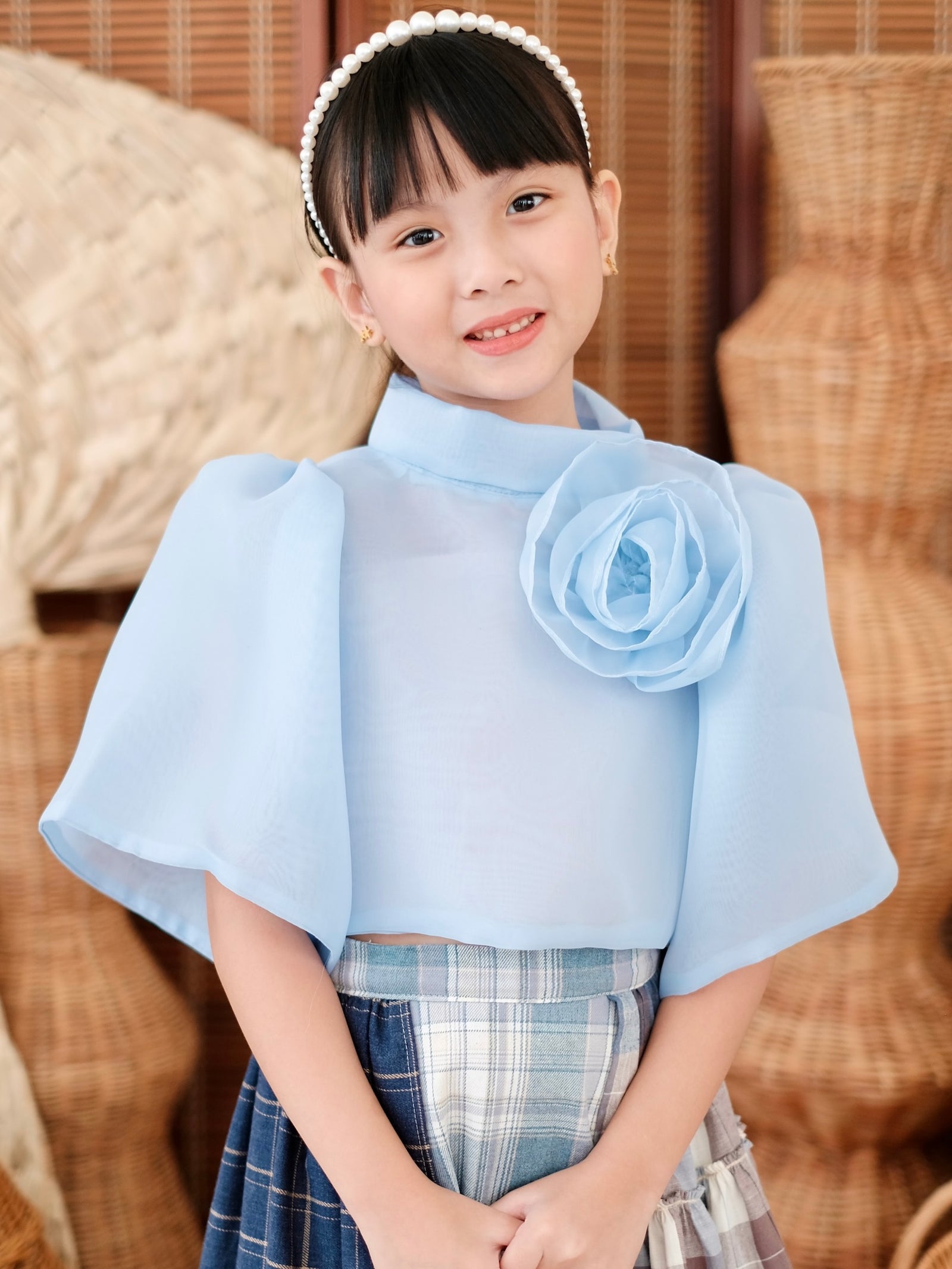 Sinag Kamisa Top | Baby Blue