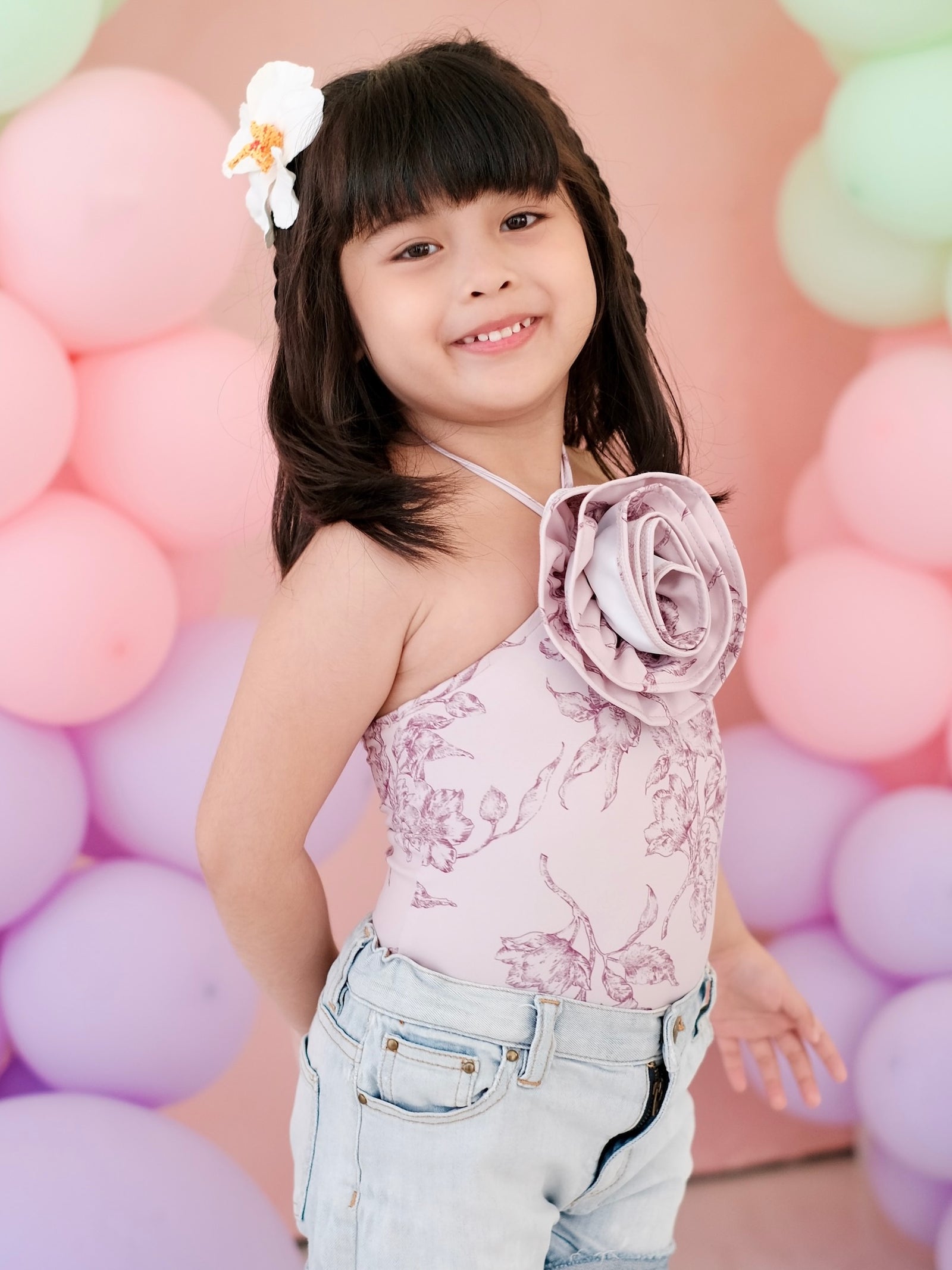 Kelsey Bodysuit | Floral Mauve