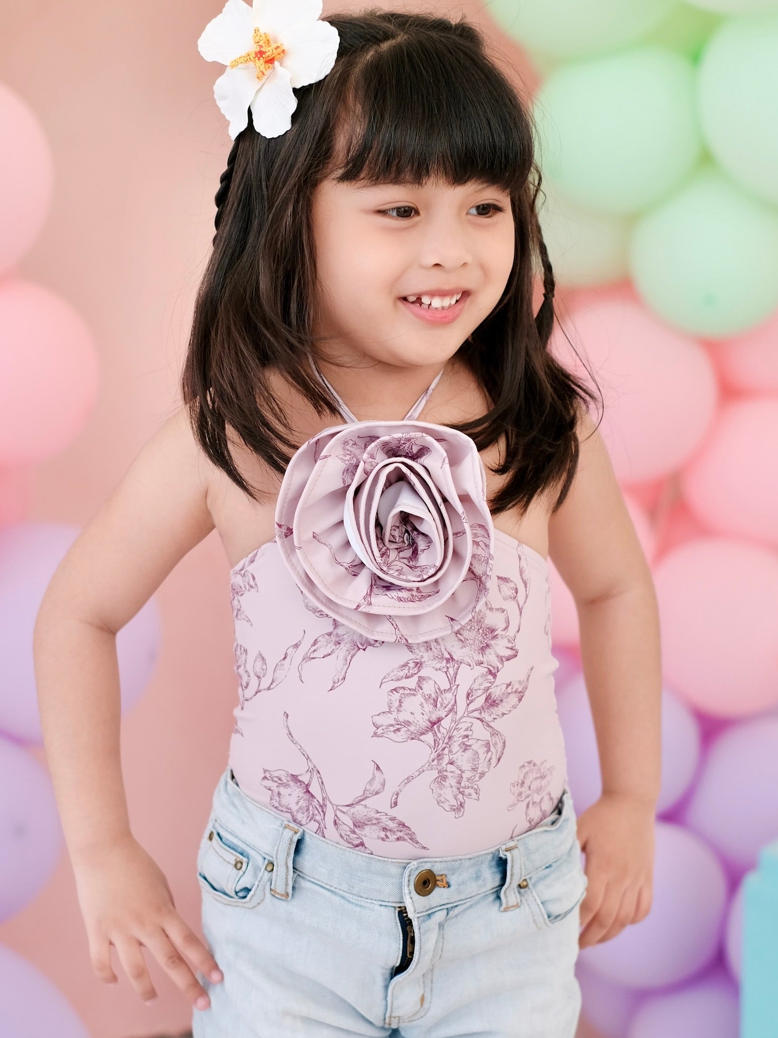 Kelsey Bodysuit | Floral Mauve