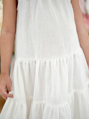 Palma Maxi Dress | White Broderie