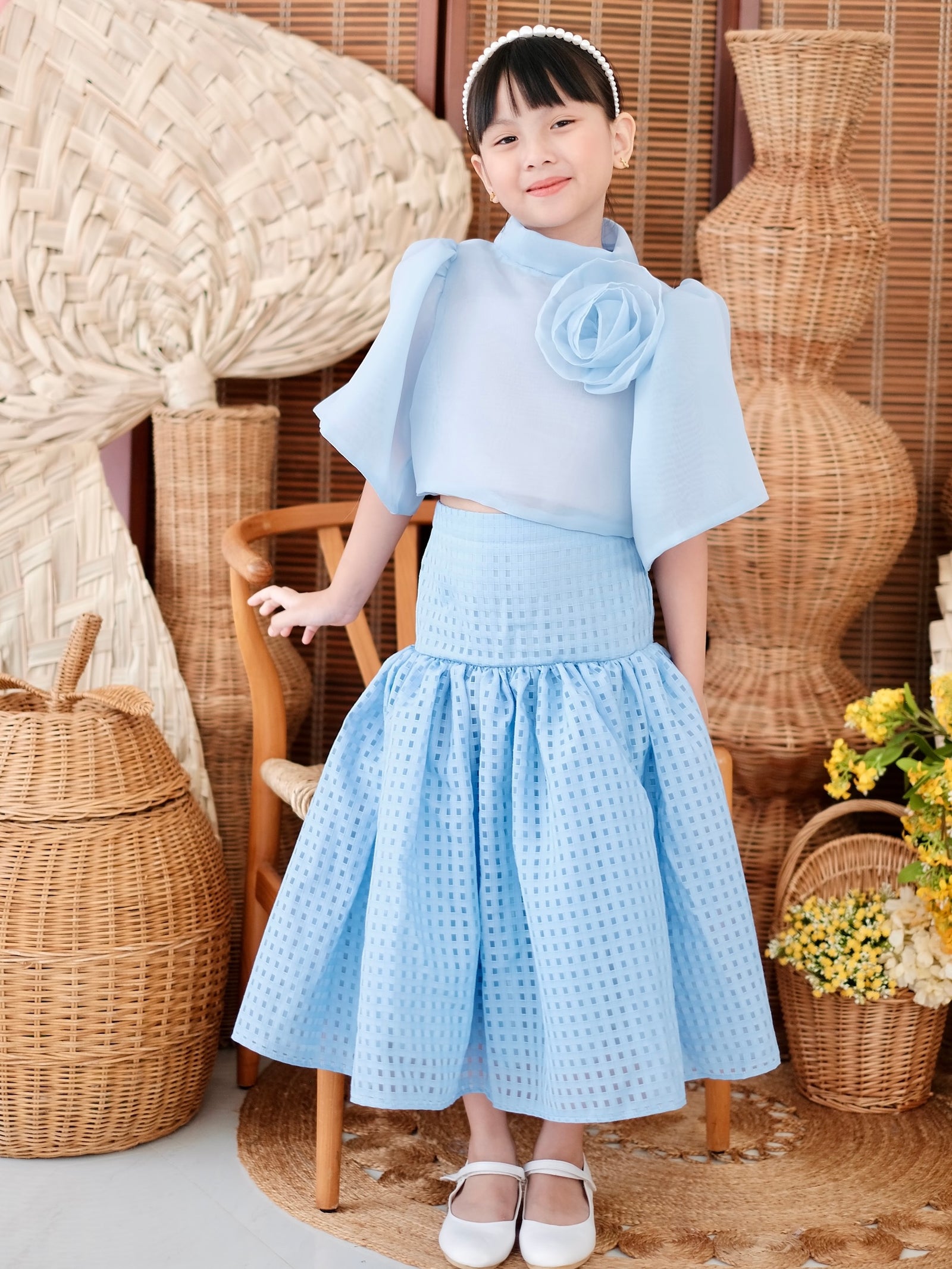 Sinag Kamisa Top | Baby Blue