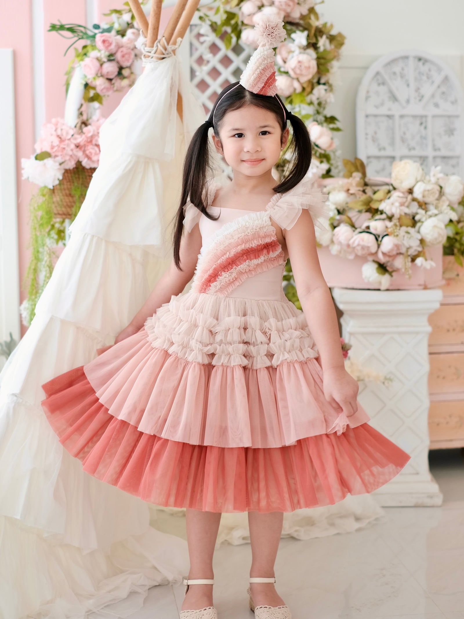 Winslow Tutu Dress in Terracotta