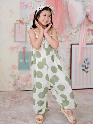 Luna Jumpsuit | Polka Dot | Sage