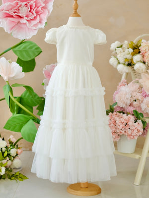 Iveline Pearl Tutu Dress | Long Midi