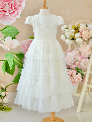 Iveline Lace Tutu Dress | Long Midi
