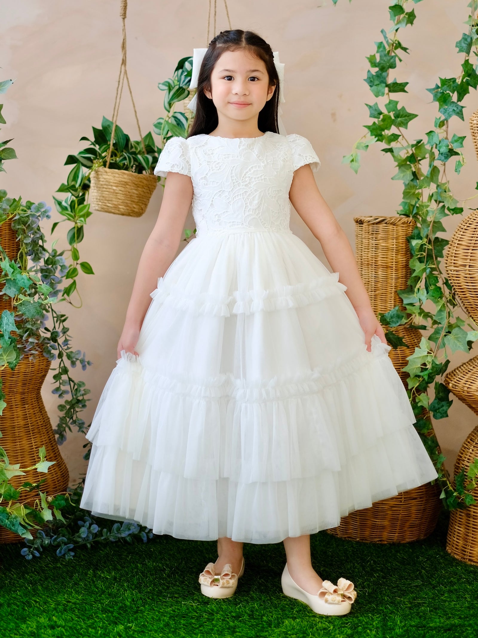 Iveline Lace Tutu Dress | Long Midi