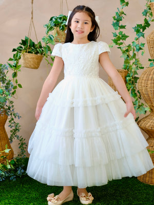 Iveline Lace Tutu Dress | Long Midi