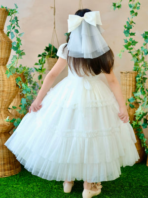 Iveline Lace Tutu Dress | Long Midi