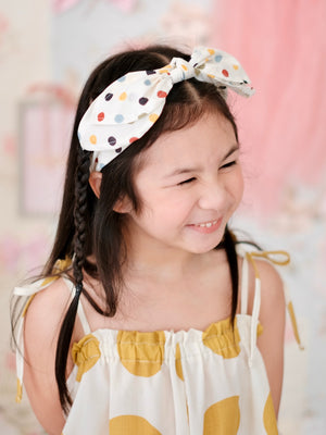 Double Bow Headband | Polka Dot